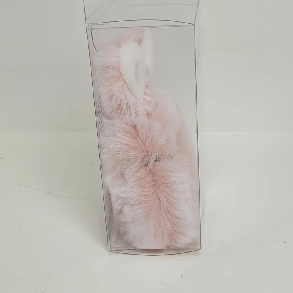 Claire's Pink Furry Bunny AirPods Case